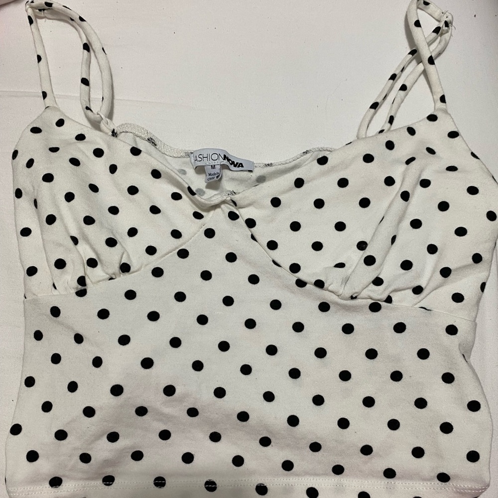 Black and white crop top